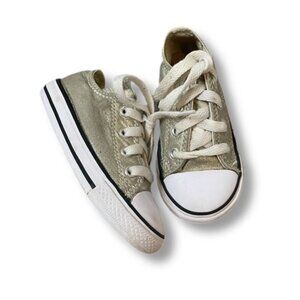 Metallic Gold/Silver Converse All-Star Sneakers